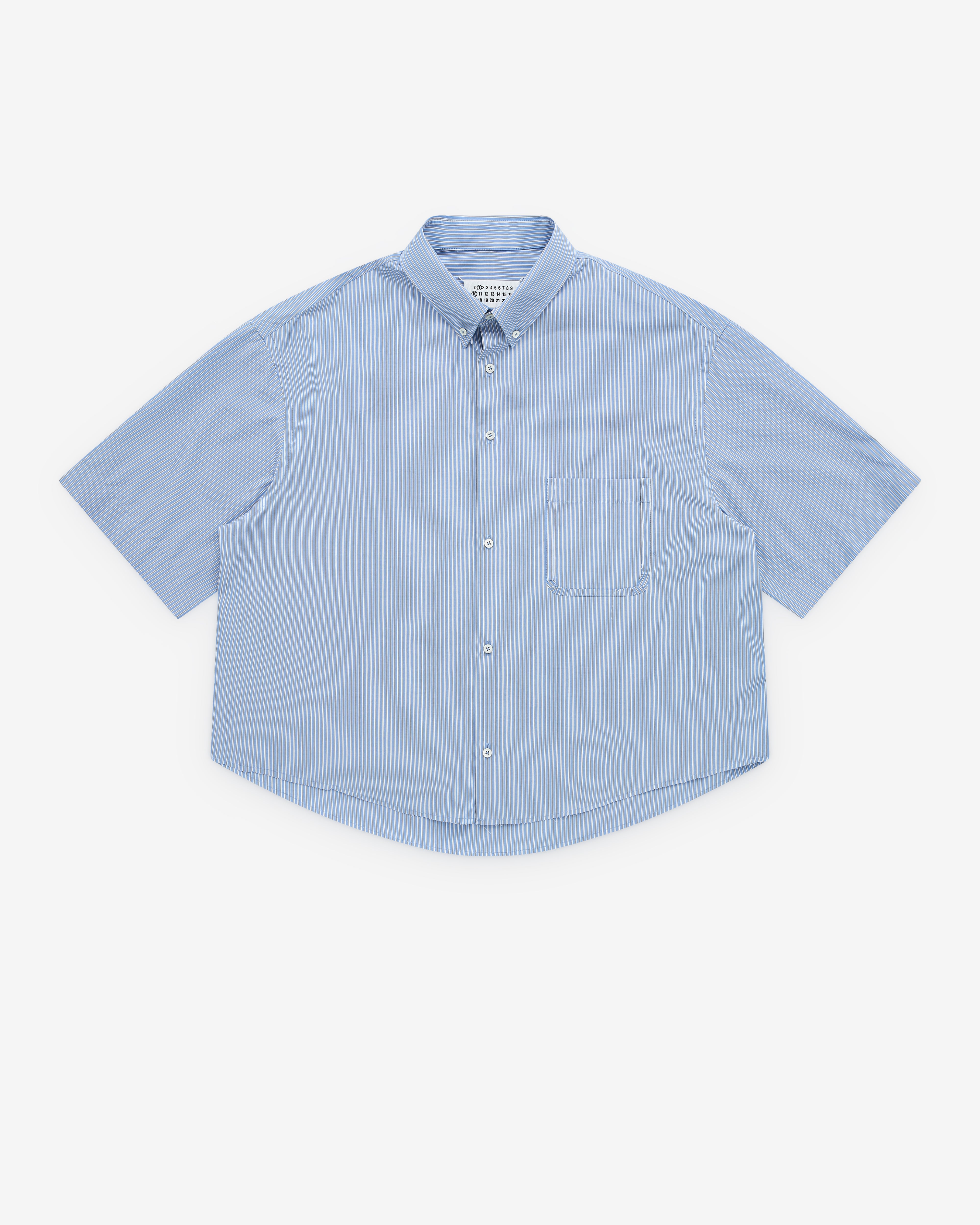 Maison Margiela: Women's Short-Sleeved Shirt (Blue) | Dover Street