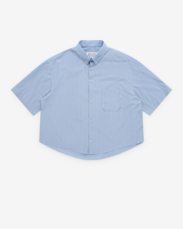 Maison Margiela - Women's Short-Sleeved Shirt - (Blue)