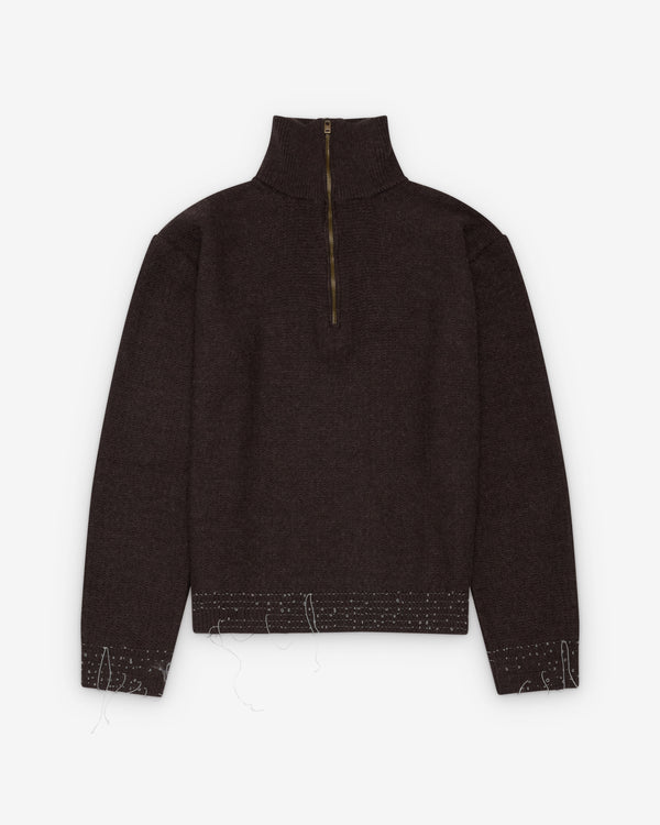 Maison  Margiela - Women's Funnel Neck Sweater - (Brown)