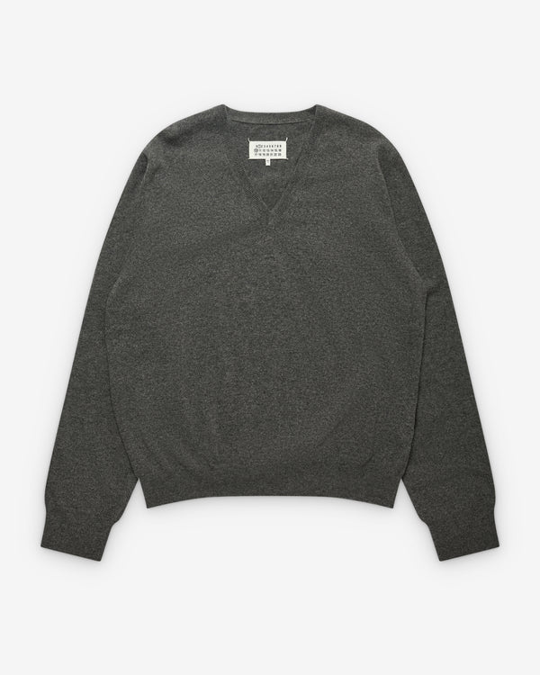 Maison Margiela - Women's Wool V-neck Sweater - (Grey)