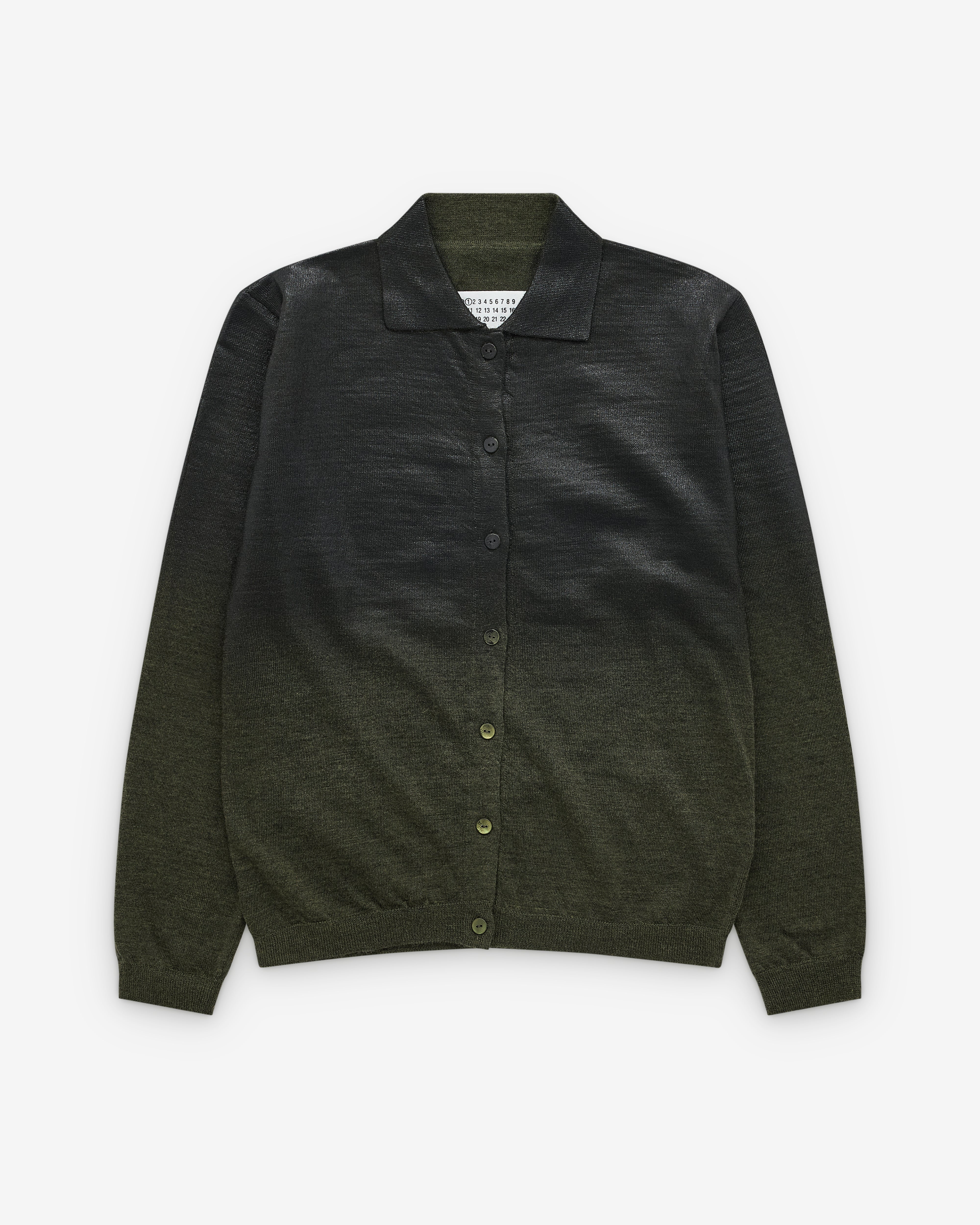 Maison Margiela: Wool Blend Cardigan (Green) | Dover Street Market