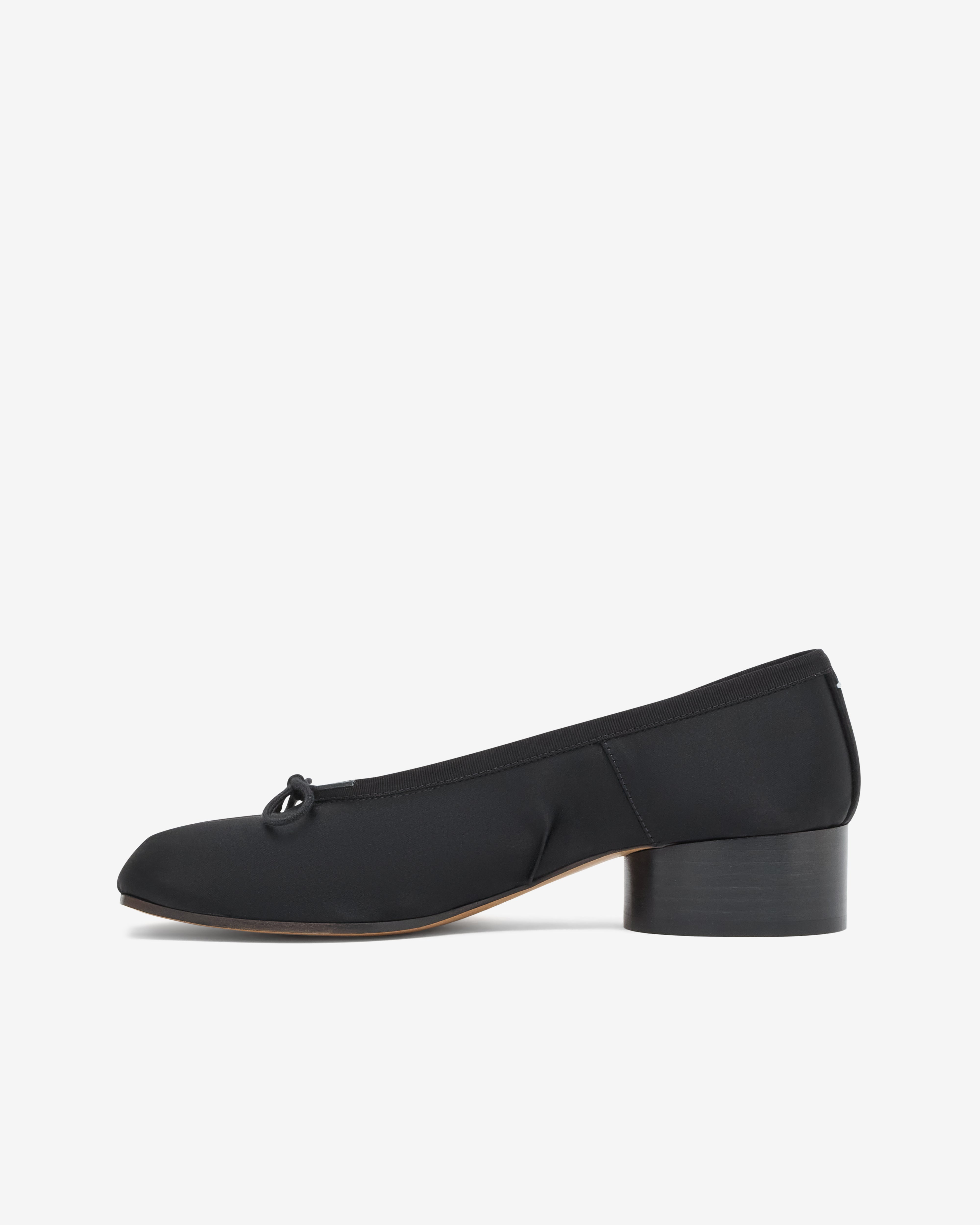 Maison Margiela: Women's Tabi Satin Ballerina (Black) | Dover