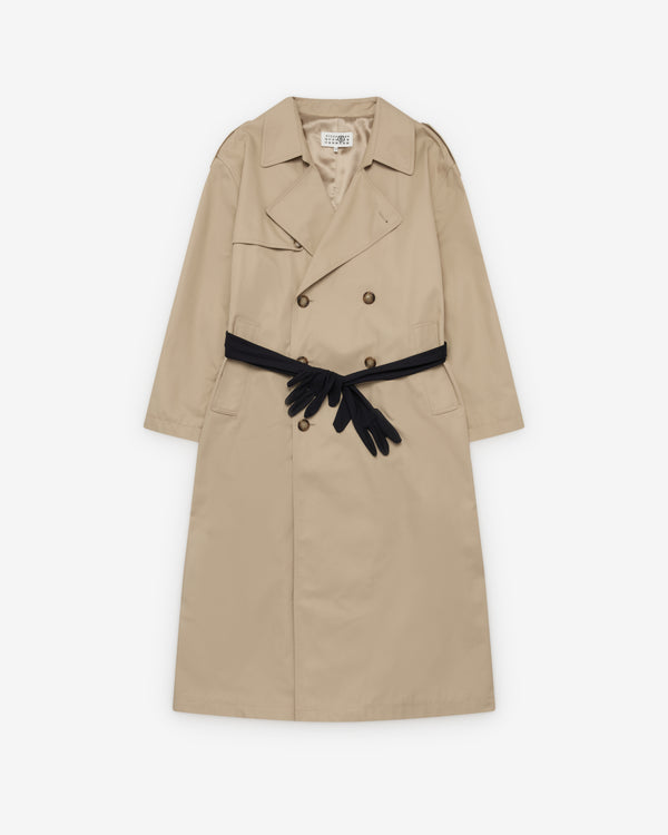 MM6 - Women's Double Breasted Trench Coat - (Beige)