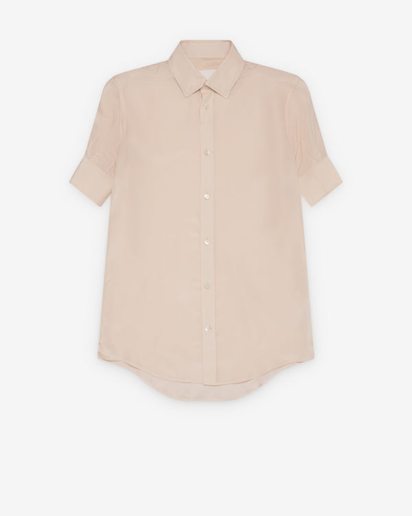 Maison Margiela - Men's Short-Sleeved Silk Shirt - (Sand)