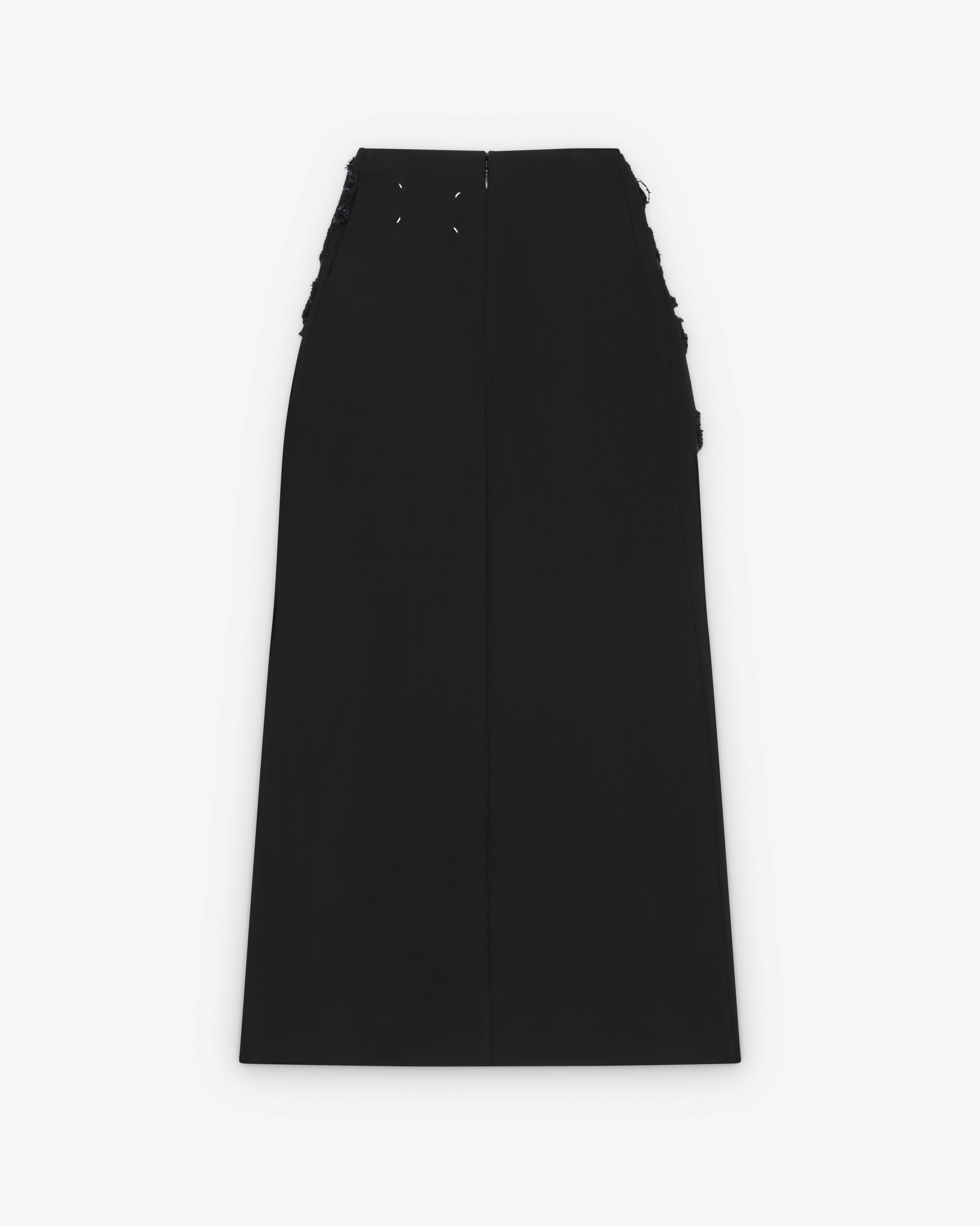 Maison Margiela: Women's Velvet Panel Maxi Skirt (Black) | Dover