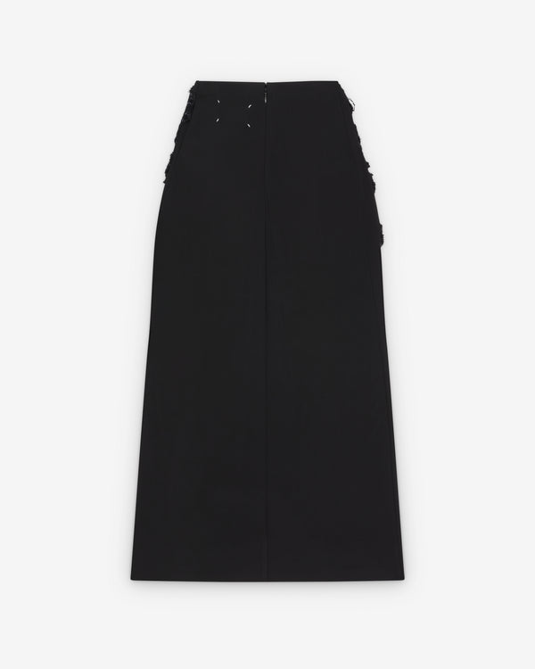 Maison Margiela - Women's Velvet Panel Maxi Skirt - (Black)