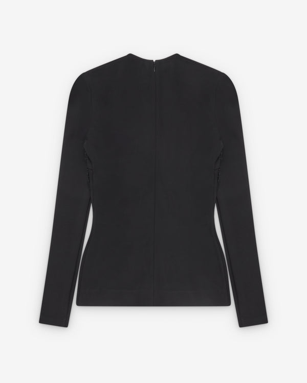 Maison Margiela - Women's Tapestry Panel Long-Sleeve Top - (Black)