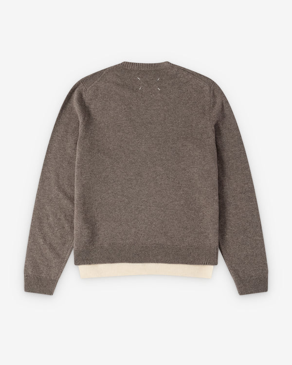 Maison Margiela - Men's Fused Knit Sweater - (Mud Brown)