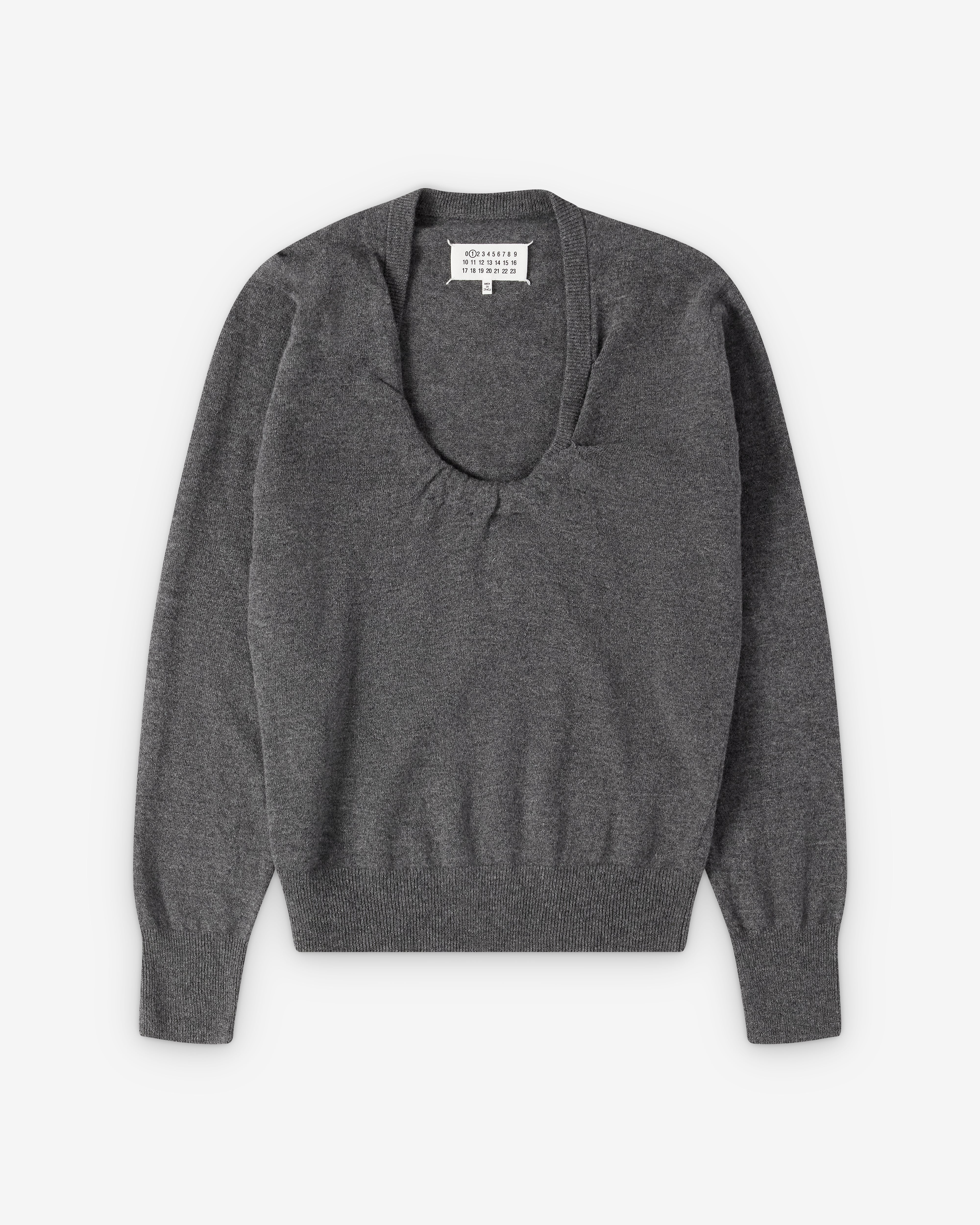 Maison Margiela: Women's Twist Sweater (Grey) | Dover Street