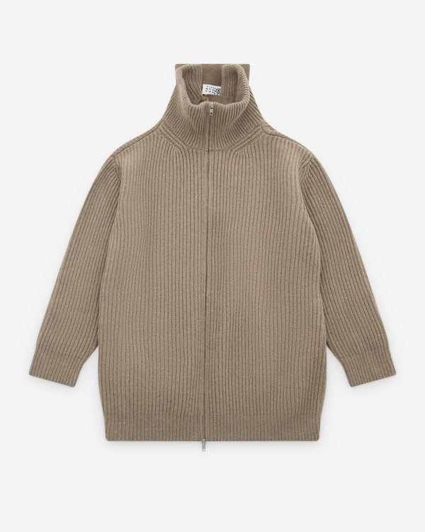 MM6 - Men's Ribbed Knit Cardigan - (Beige)