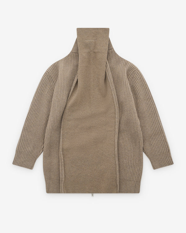 MM6 - Men's Ribbed Knit Cardigan - (Beige)