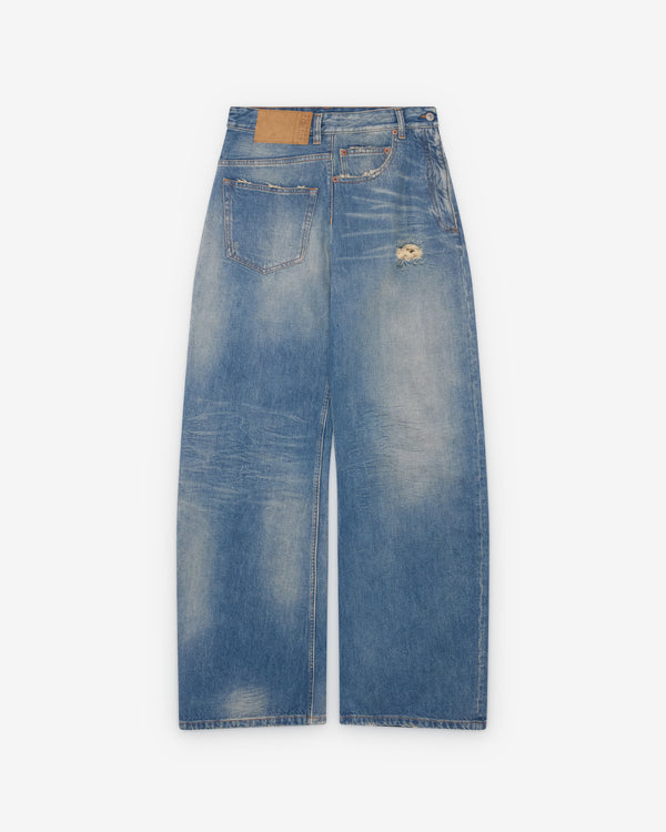 MM6 - Women's Twist Wide Leg Jeans - (Blue)