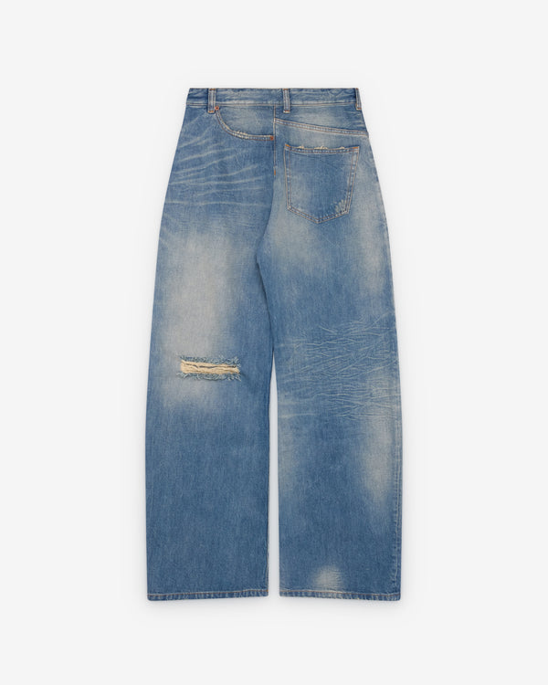 MM6 - Women's Twist Wide Leg Jeans - (Blue)