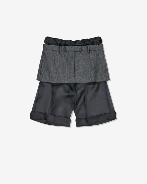 Maison Margiela - Women's Layered Skirt Shorts  - (Anthracite)