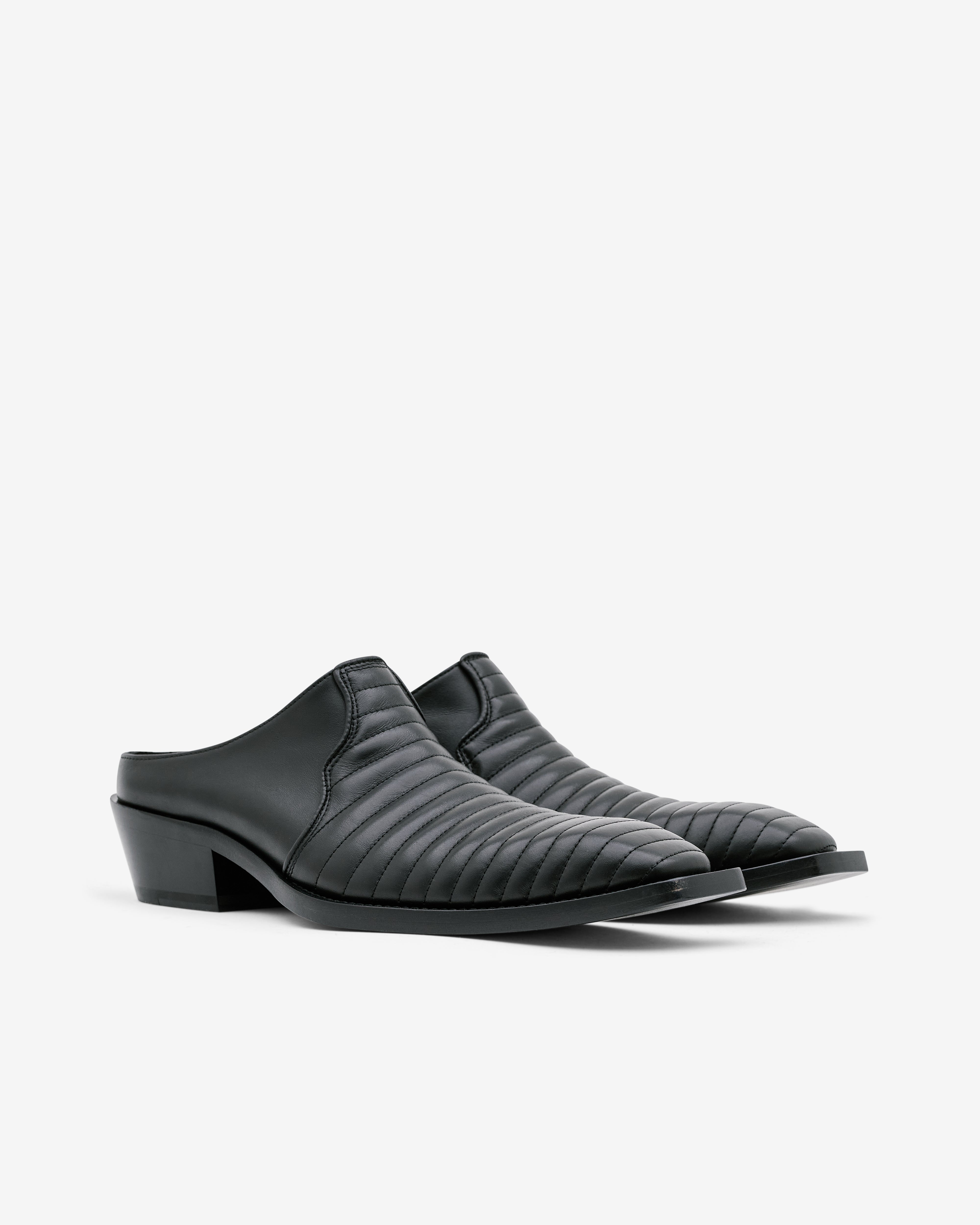 Martine Rose: Men's Cowboy Mule (Black) | Dover Street Market London