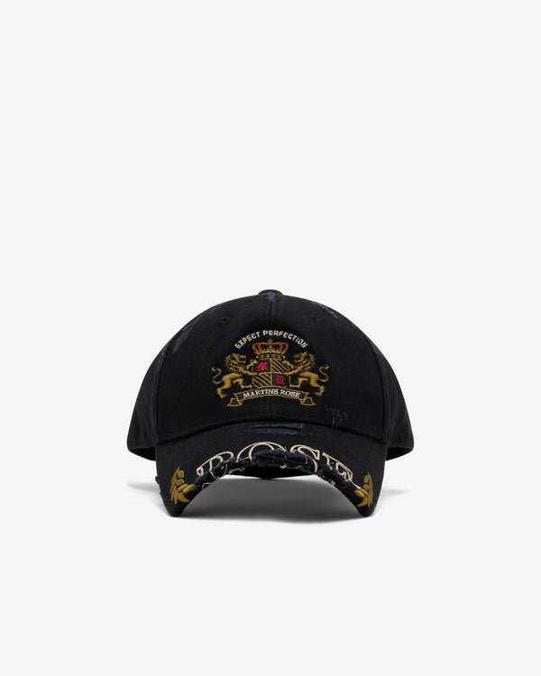 Martine Rose - Men's Cut Peak Cap - (Black Wash)