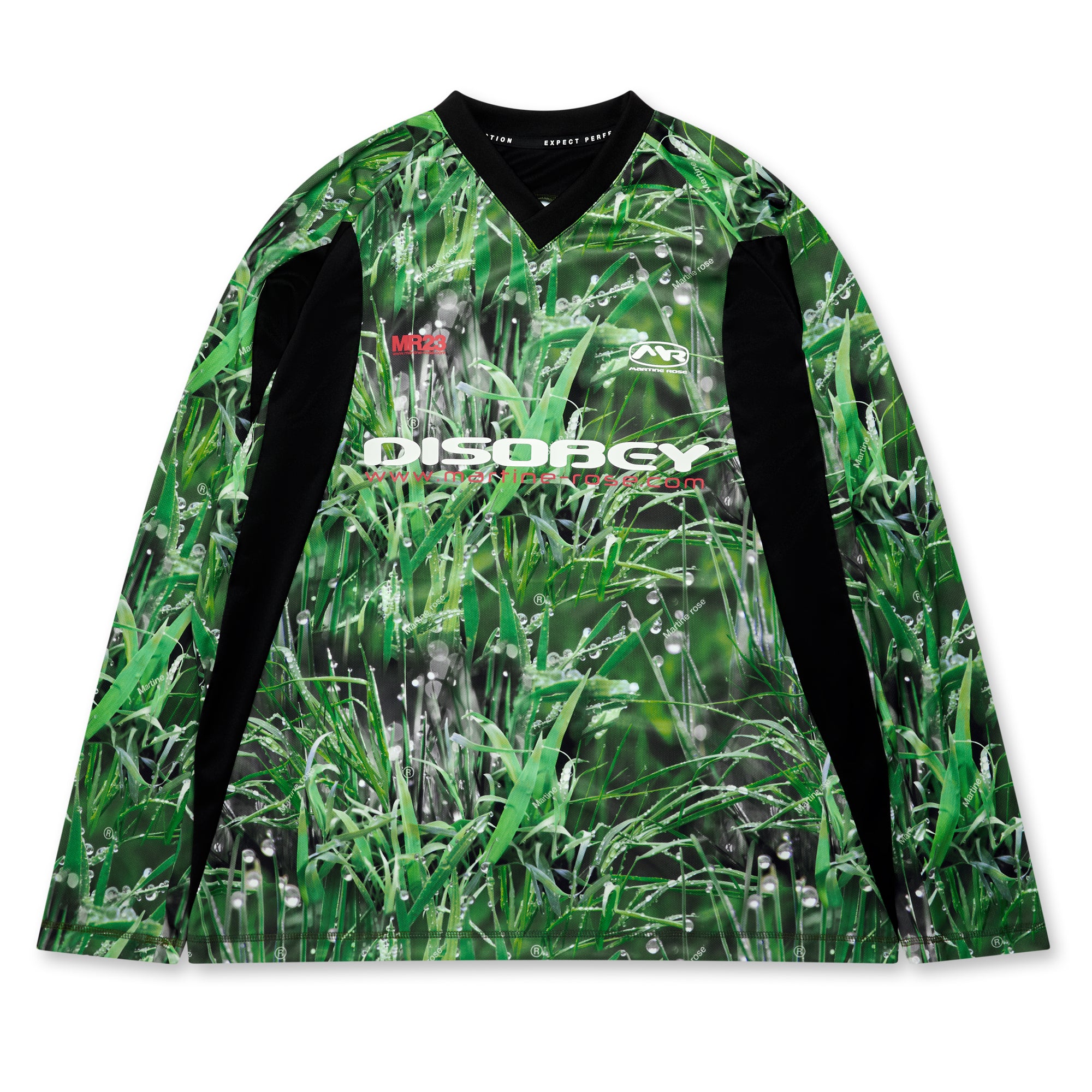Martine Rose - Men’s Panelled Football Top - (Green) view 1