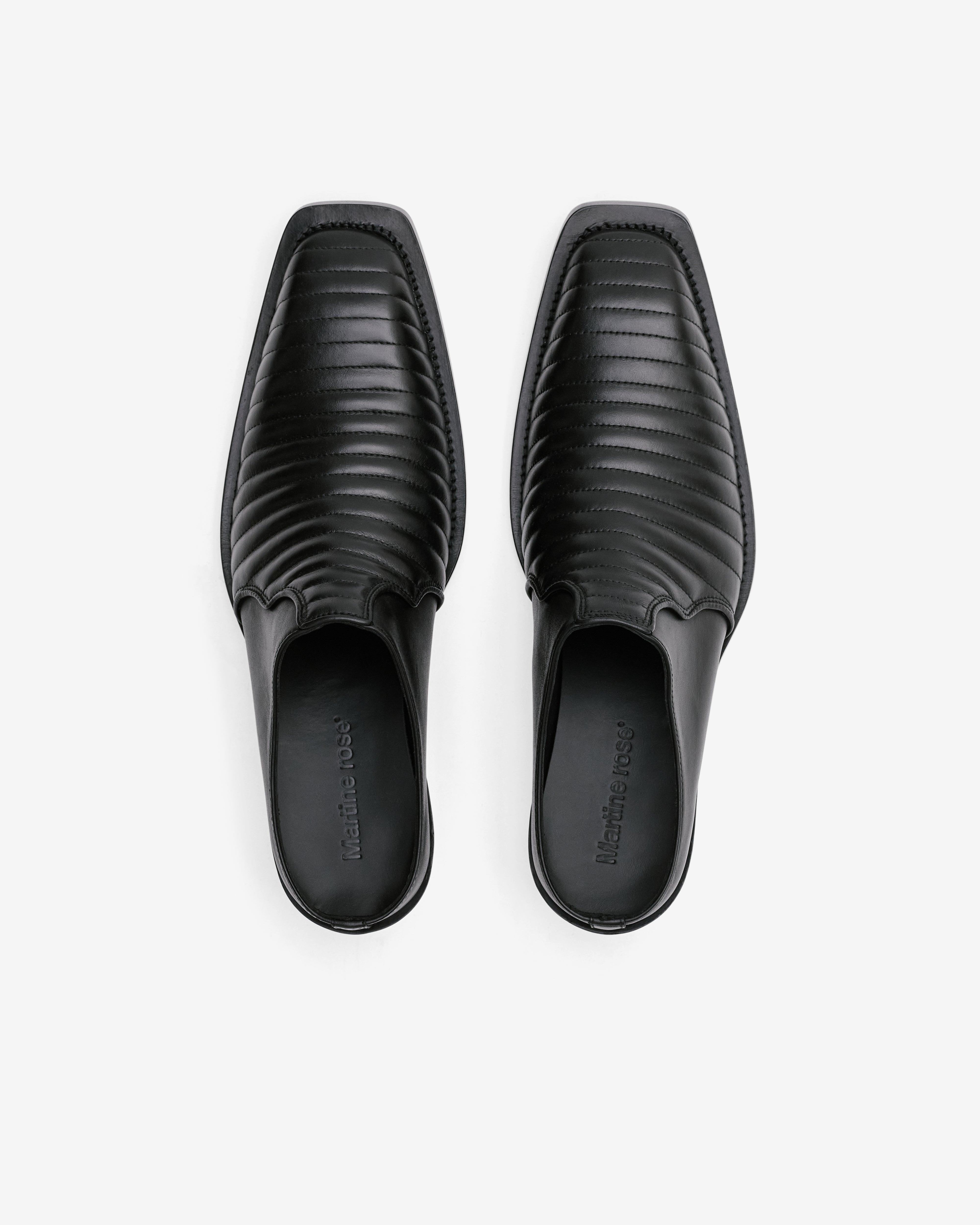 Martine Rose: Men's Cowboy Mule (Black) | Dover Street Market London