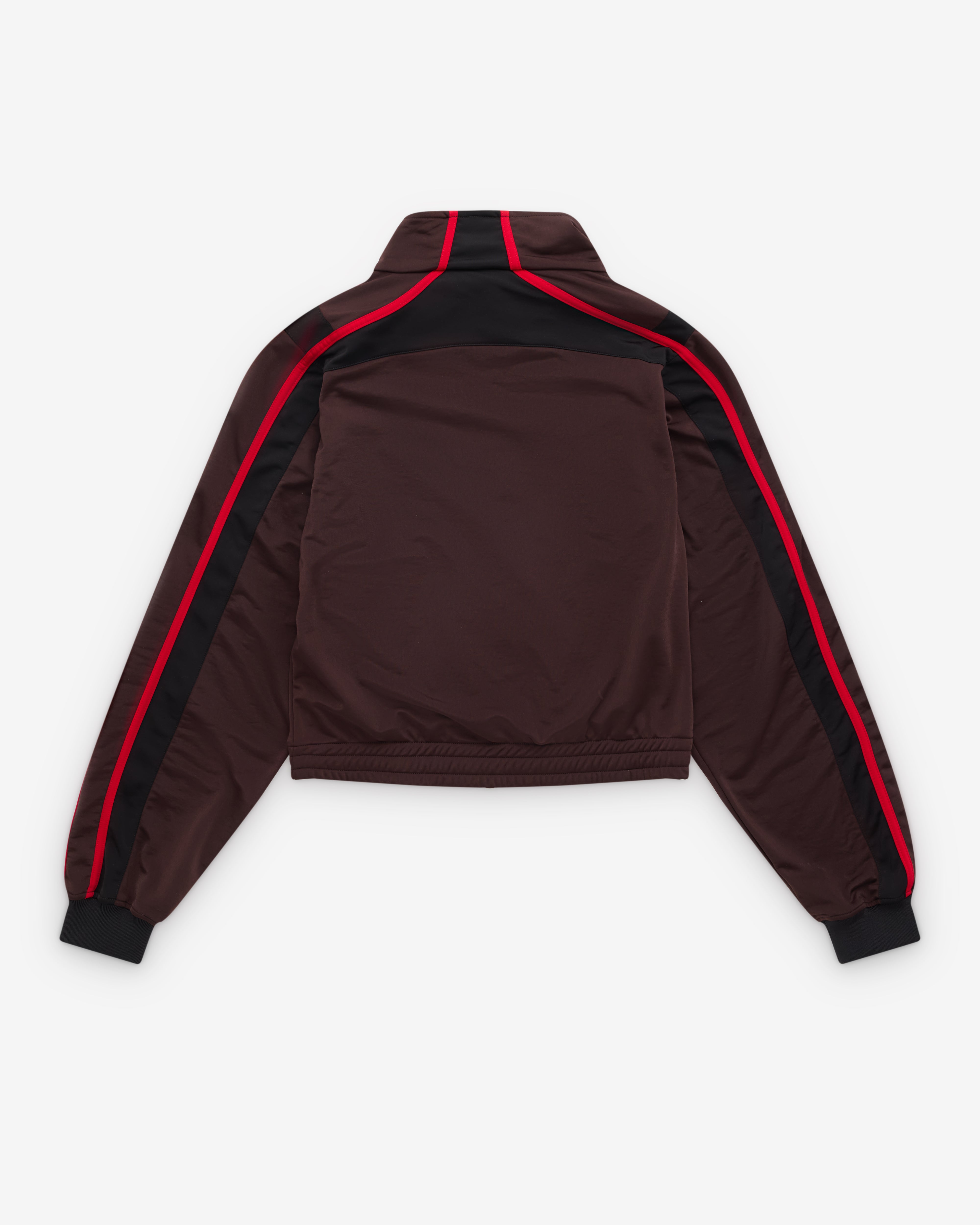 Martine Rose: Men's Shrunken Track Jacket (Brown) | Dover Street