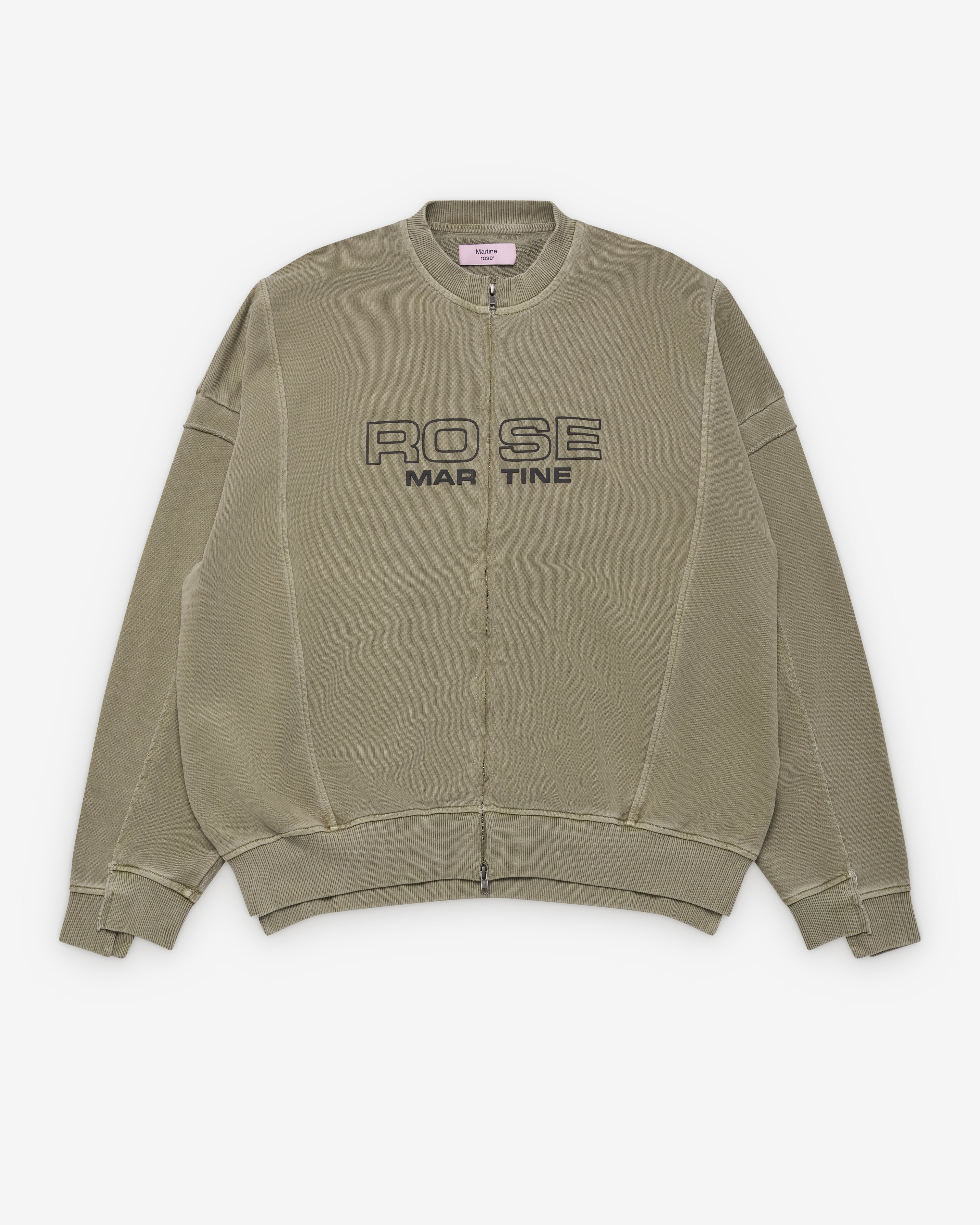 Martine Rose: Men's Zip Up Crew (Sage Green) | Dover Street Market