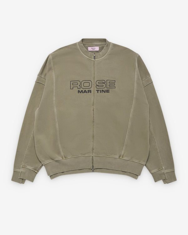 Martine Rose - Men's Zip Up Crew - (Sage Green)