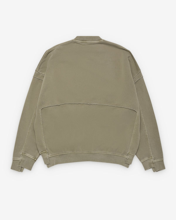 Martine Rose - Men's Zip Up Crew - (Sage Green)