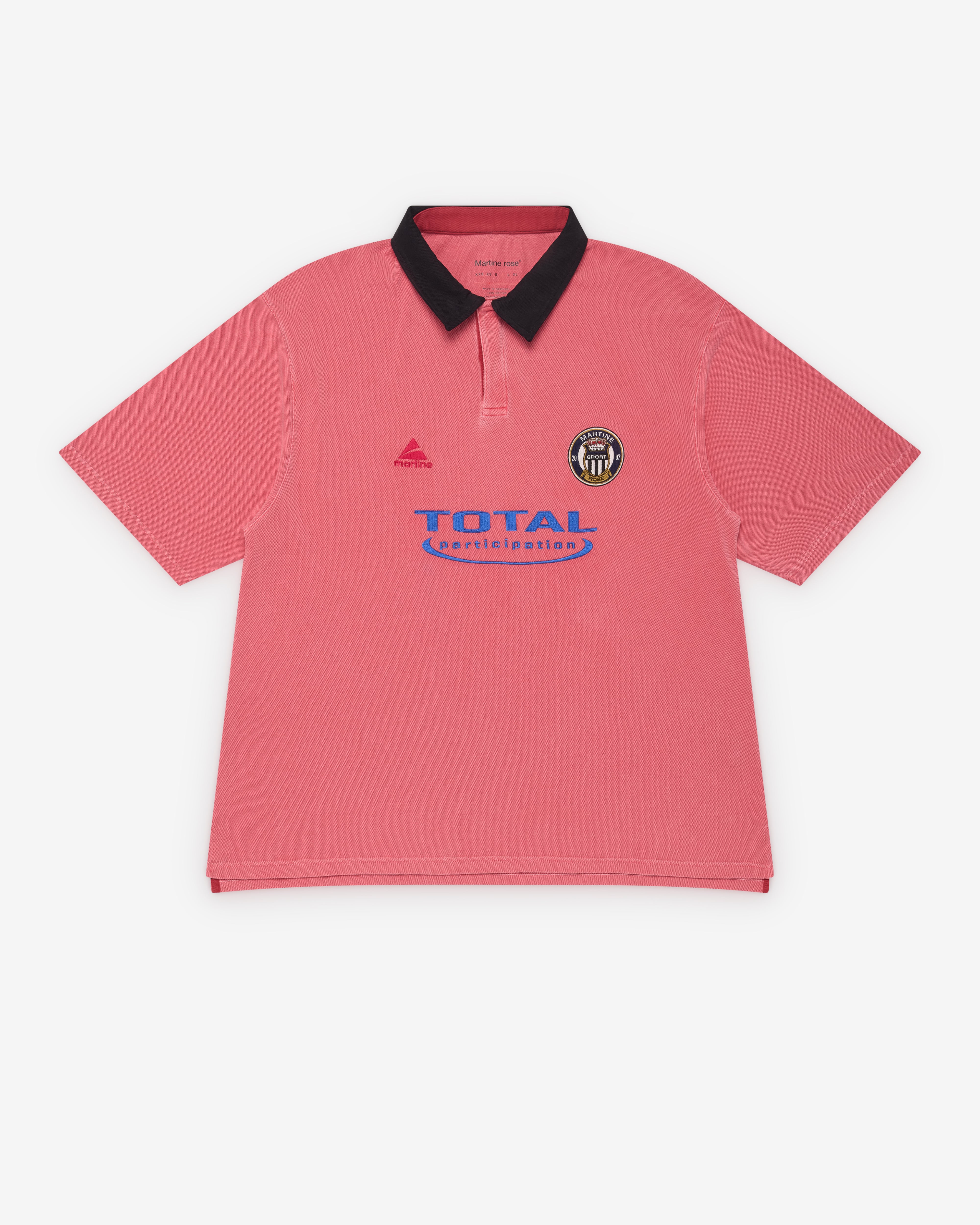Martine Rose: Men's Oversized S/S Polo (Pink Wash) | Dover Street