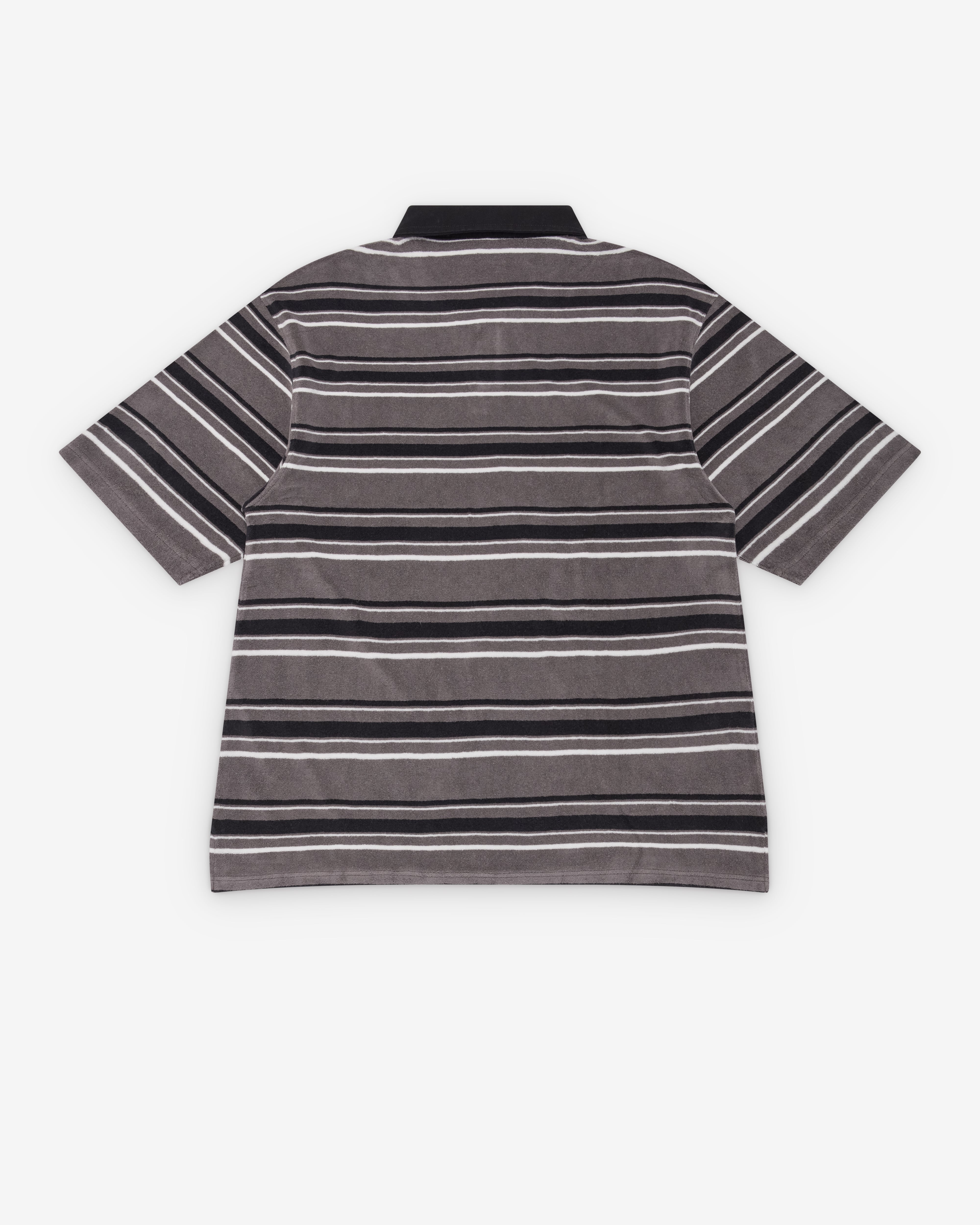 Martine Rose: Men's Oversized S/S Polo (Grey/Black) | Dover Street