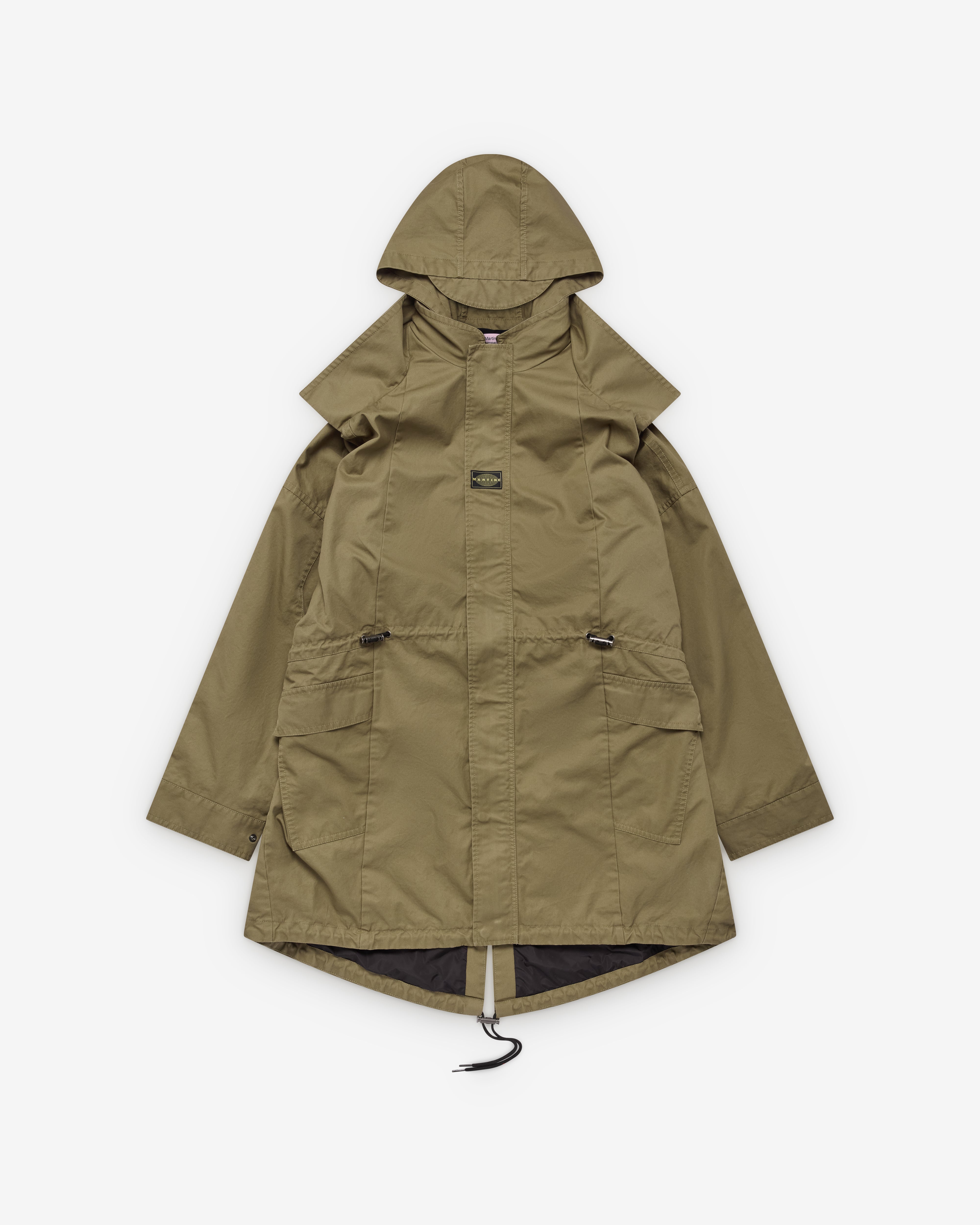 Martine Rose: Men's Half Stretch Trench (Green Khaki) | Dover