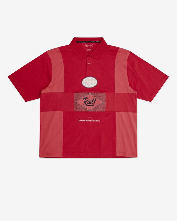 Martine Rose - Men's Oversized Panelled Polo - (Red)