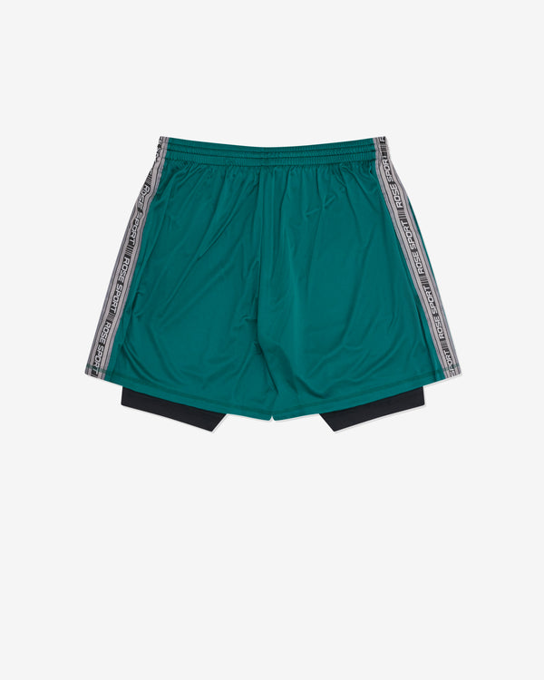 Martine Rose - Men's Double Football Shorts - (Green)