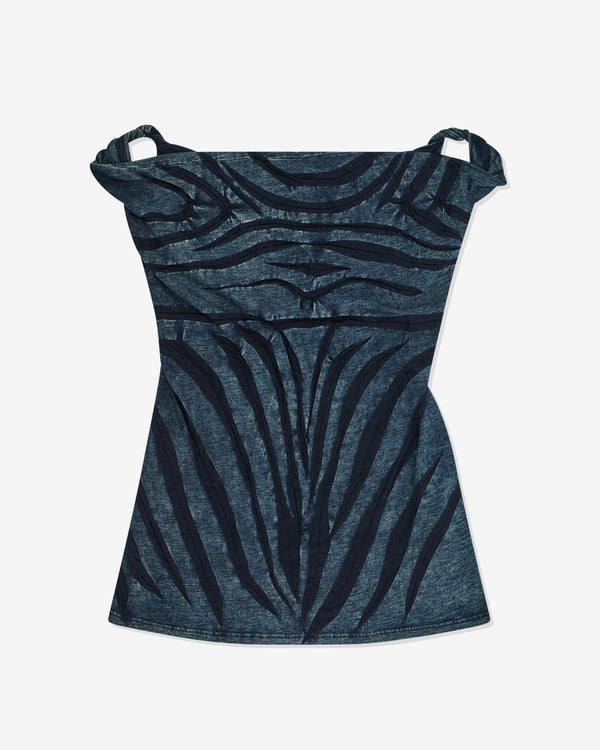 Masha Popova - Women's Twisted Strap Top - (Denim Twill)