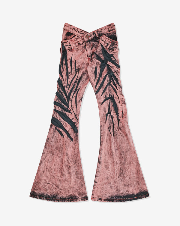 Masha Popova - Women's V-Shape Flare Jeans - (Rose Twill)