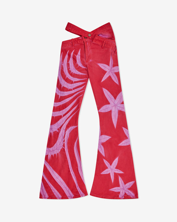 Masha Popova - Women's Flower Tribal Jeans - (Crimson)