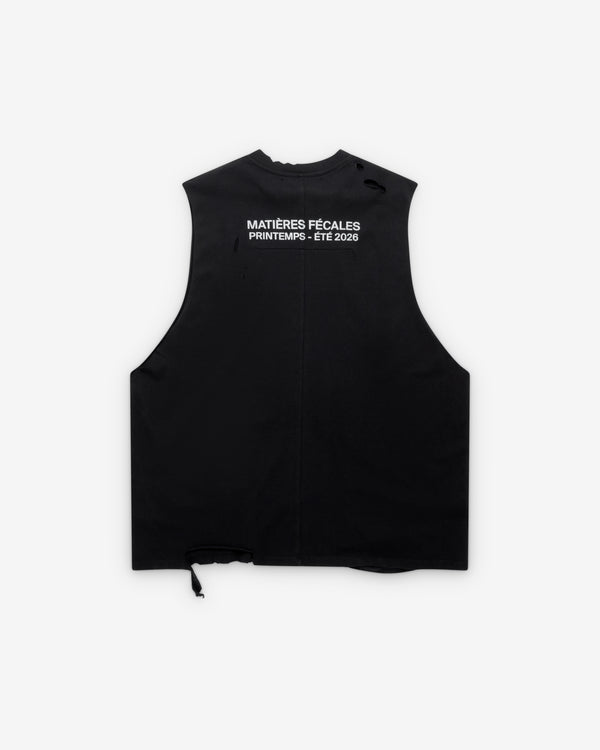 Matières Fécales - Fetische Cut Off Tank Top - (Sclera Black)