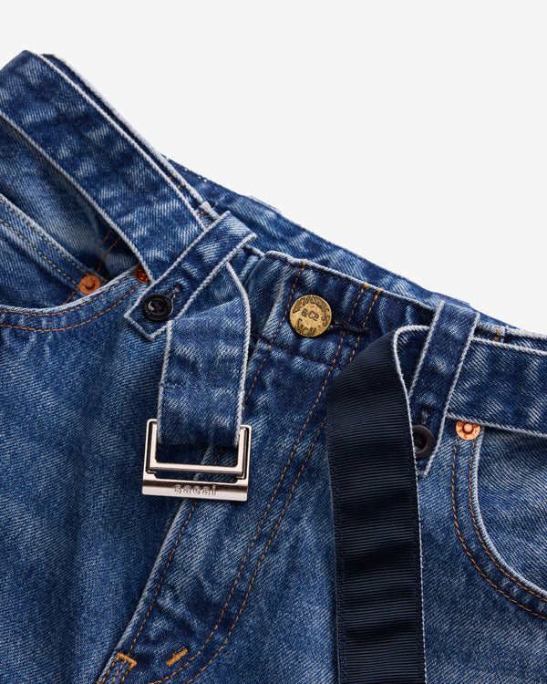 Sacai - Men's Levi's Belted Wide Pants - (Washed Indigo)