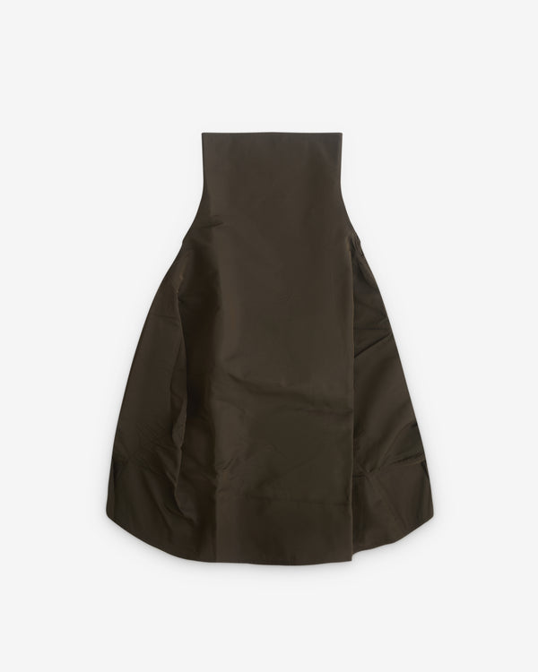 Melitta Baumeister - Women's High Collar Volume Dress - (Moss Rec)