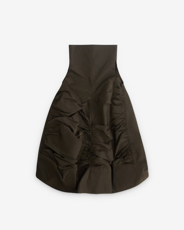 Melitta Baumeister - Women's High Collar Volume Dress - (Moss Rec)