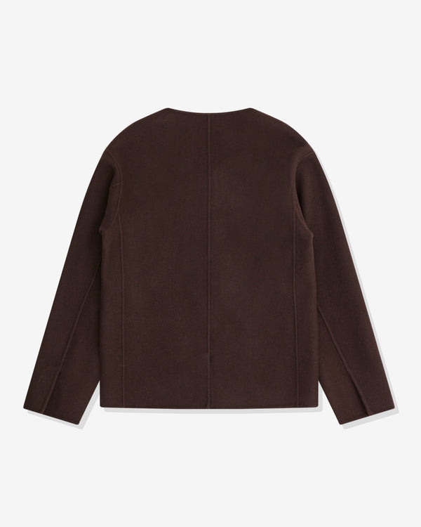 Meta Campania Collective - Men’s Leon Collarless Jacket - (Dark Chocolate)