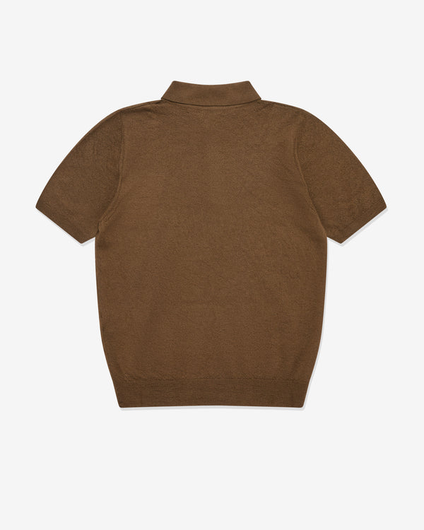 Meta Campania Collective - Men’s Joel Felted Cashmere Knit Polo - (Mink)
