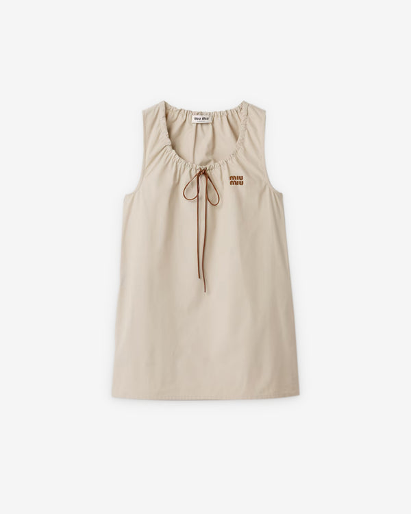 Miu Miu - Women's Panama Cotton Dress - (Limestone)