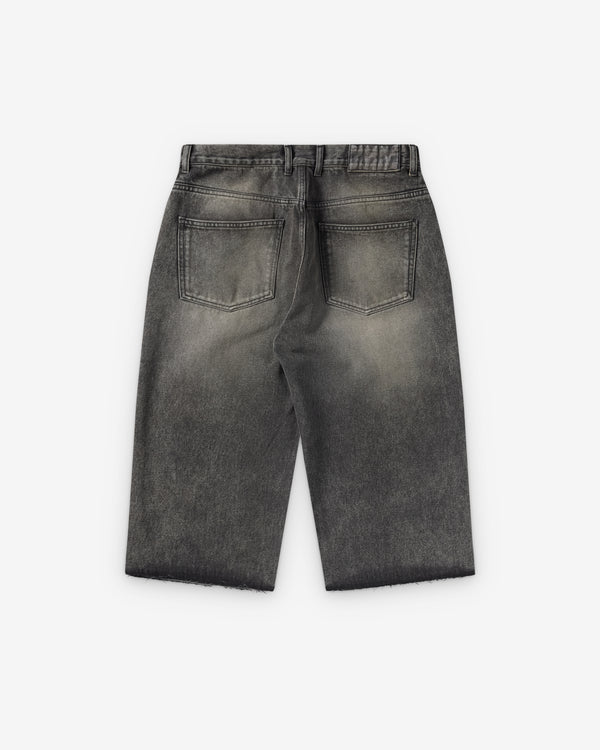 Mfpen - Men's Straight Cut Capri Jeans - (Stonewashed Black)