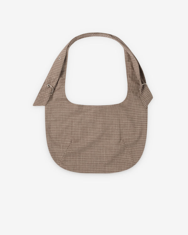 Mfpen - Men's Eyelet Shoulder Bag - (Worn Taupe Check)