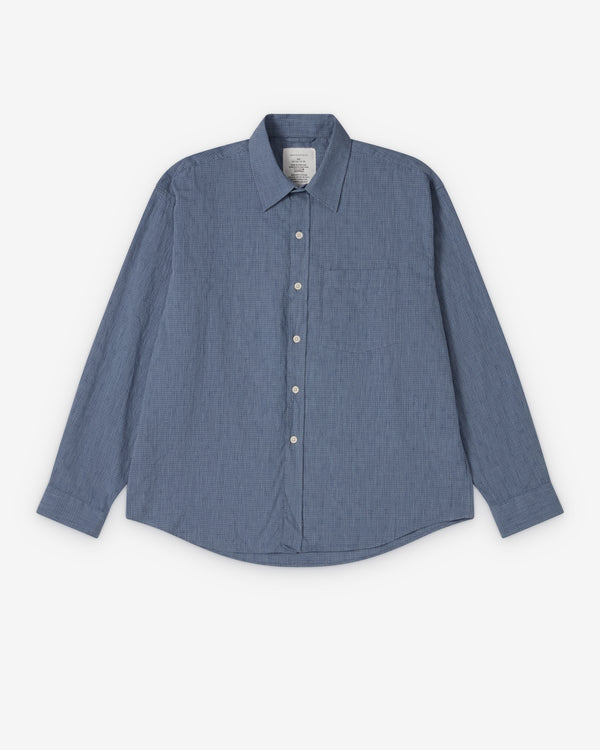 Mfpen - Men's Executive Shirt - (Blue Mini Check)
