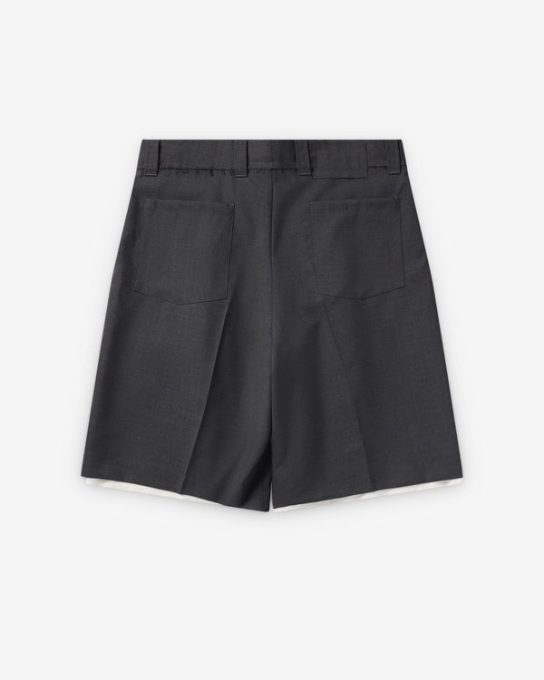 Mfpen - Men's Slash Shorts - (Dark Grey Tropical Wool)