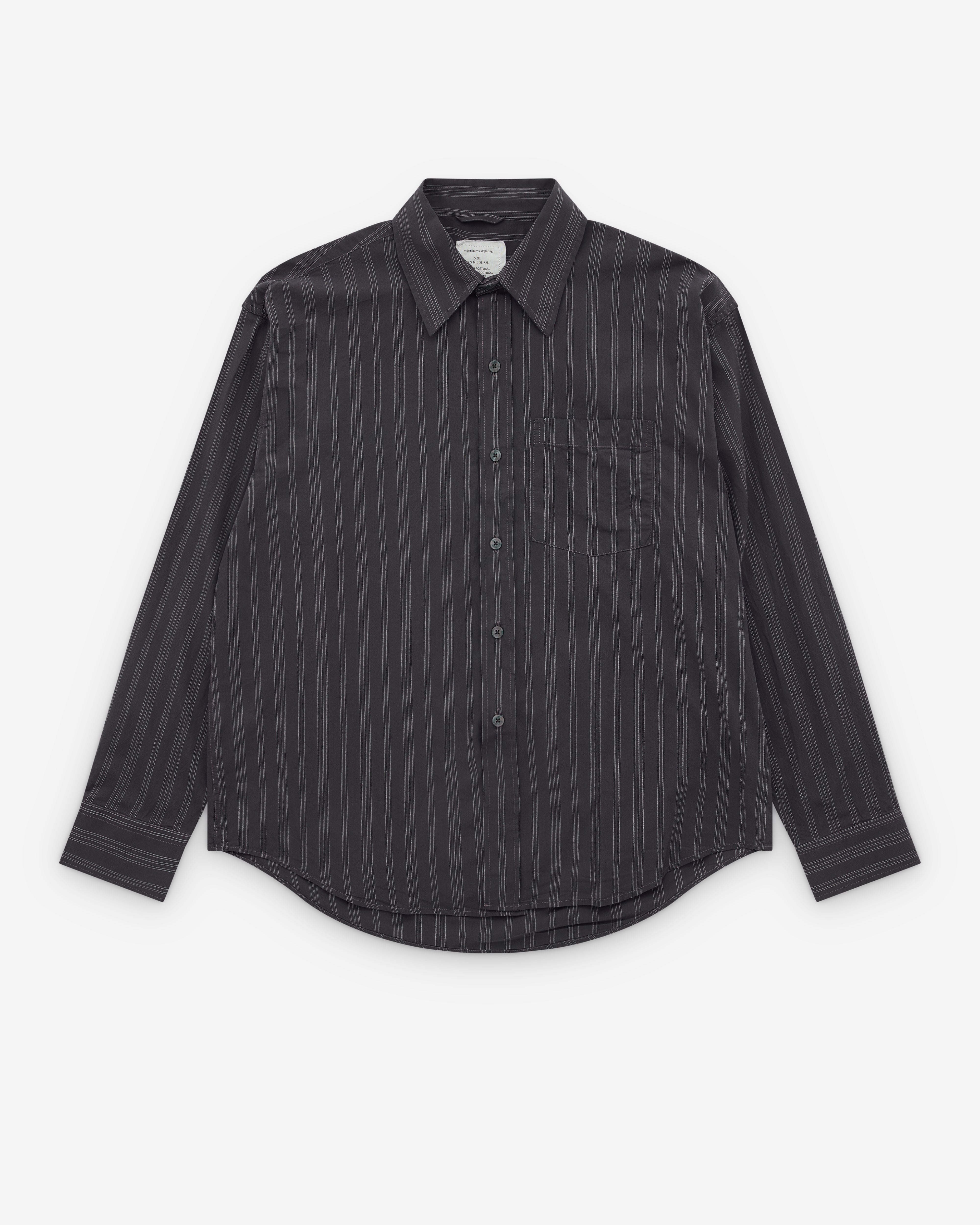 Mfpen: Men's Executive Shirt (Dark Grey Double Stripe) | Dover