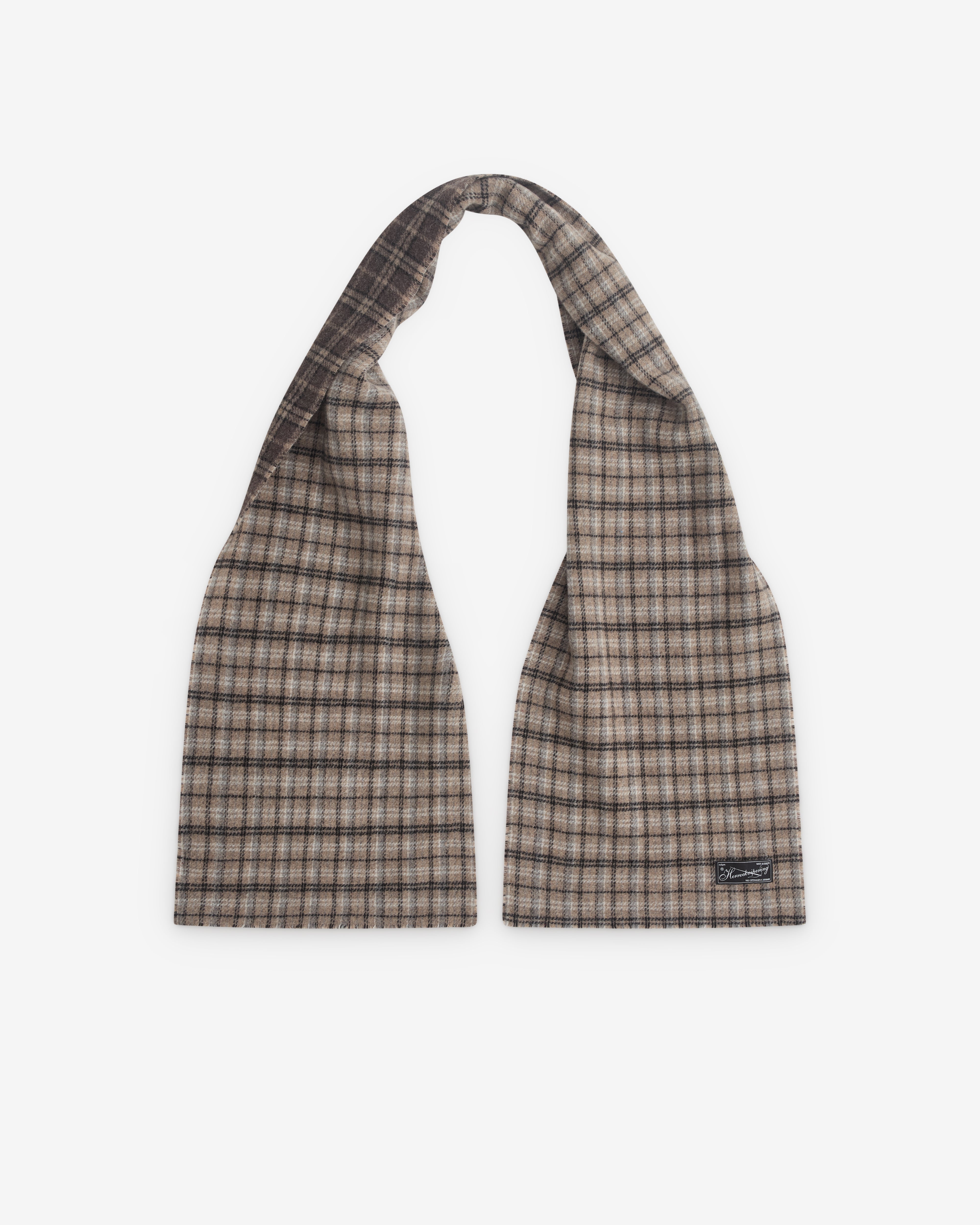 Mfpen: Men's Wool Scarf (Brown Check) | Dover Street Market London