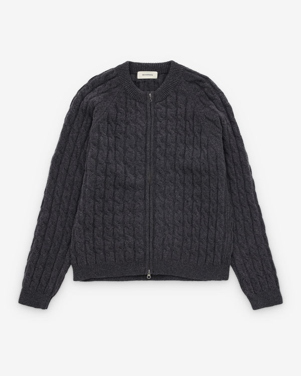 Mfpen - Men's Editor Zip Sweater - (Dark Grey)
