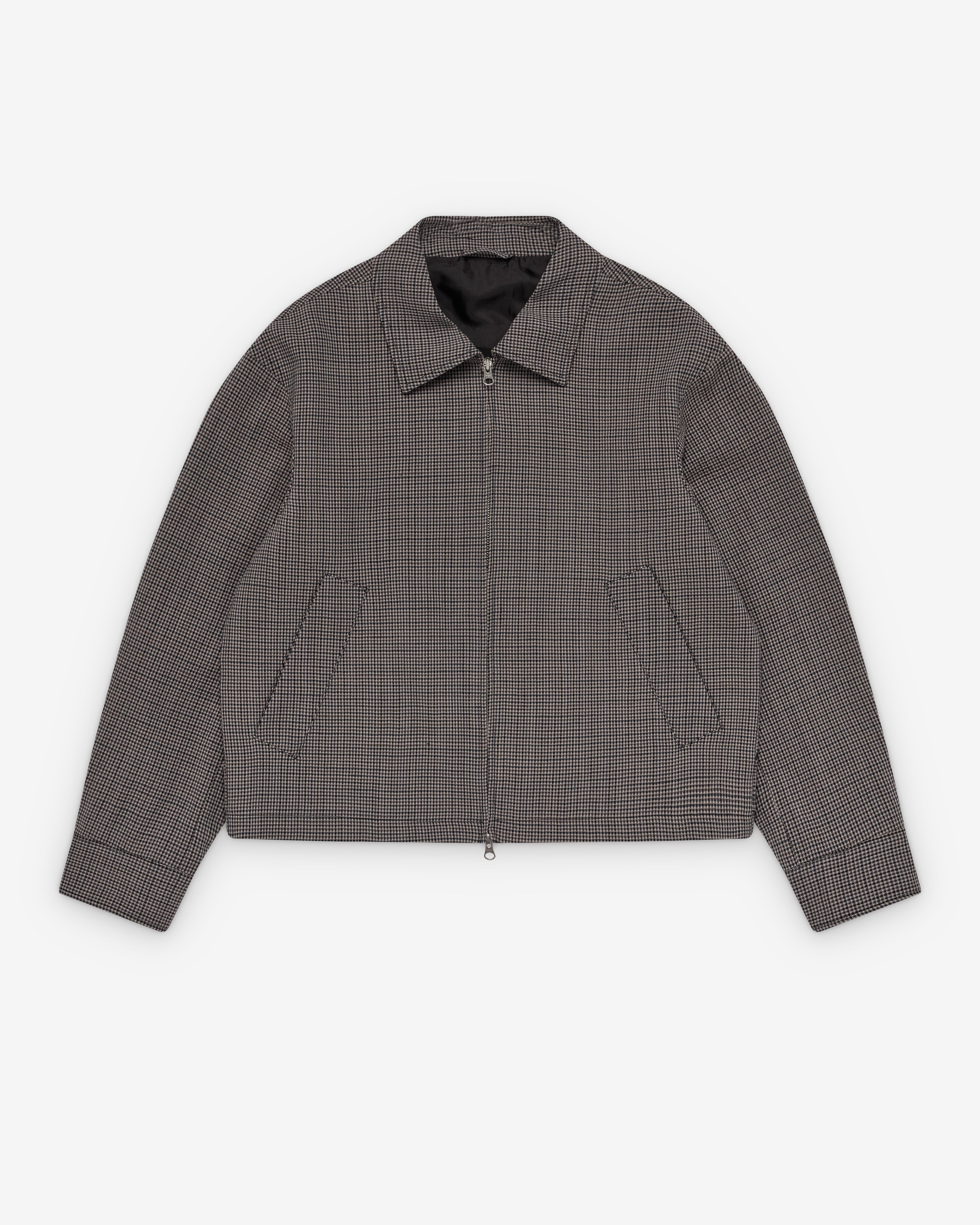 Mfpen: Men's Mail Jacket (Taupe Check) | Dover Street Market London