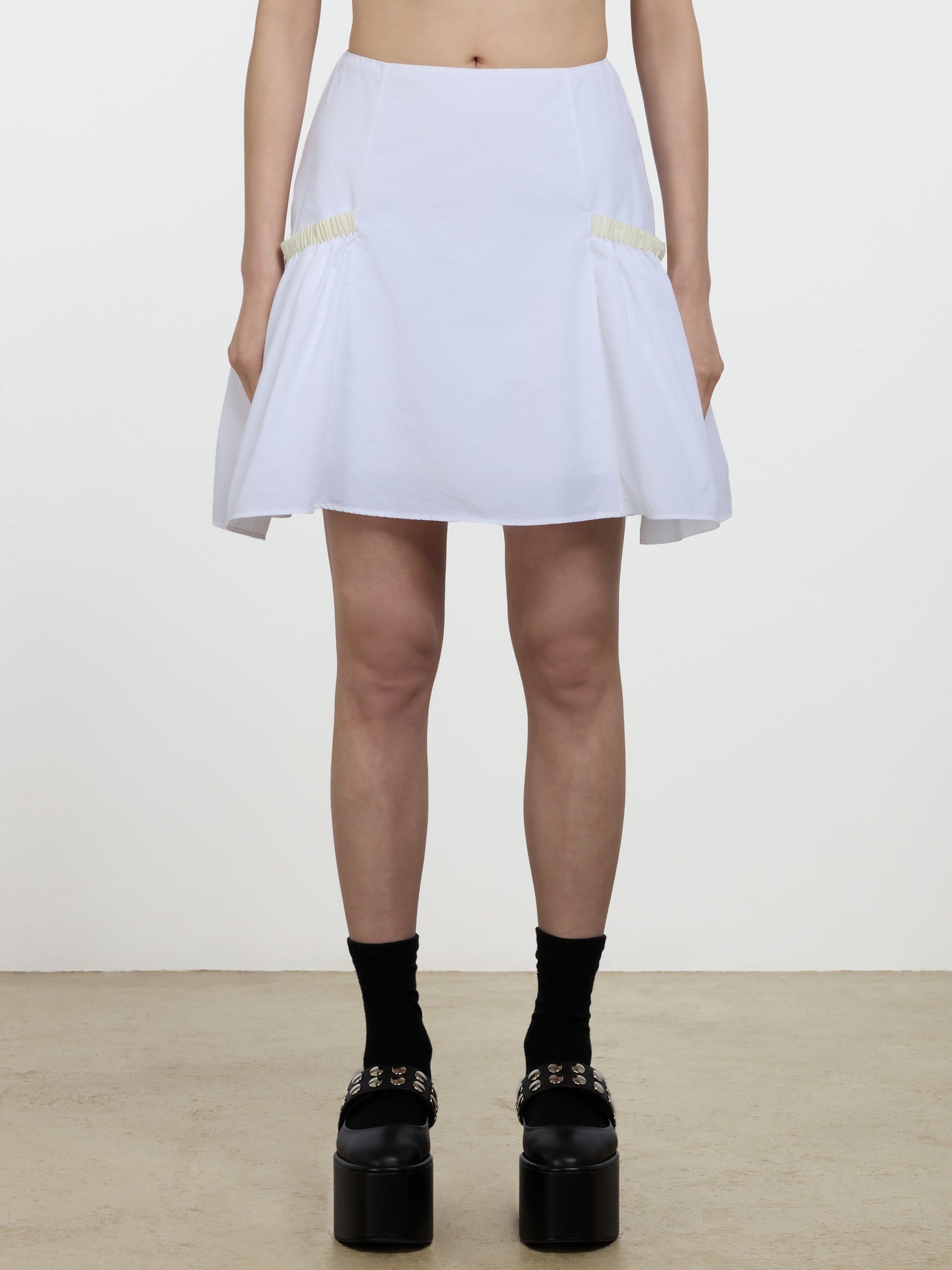 Molly Goddard - Kasha Mini Skirt - (White/Cream) view 1